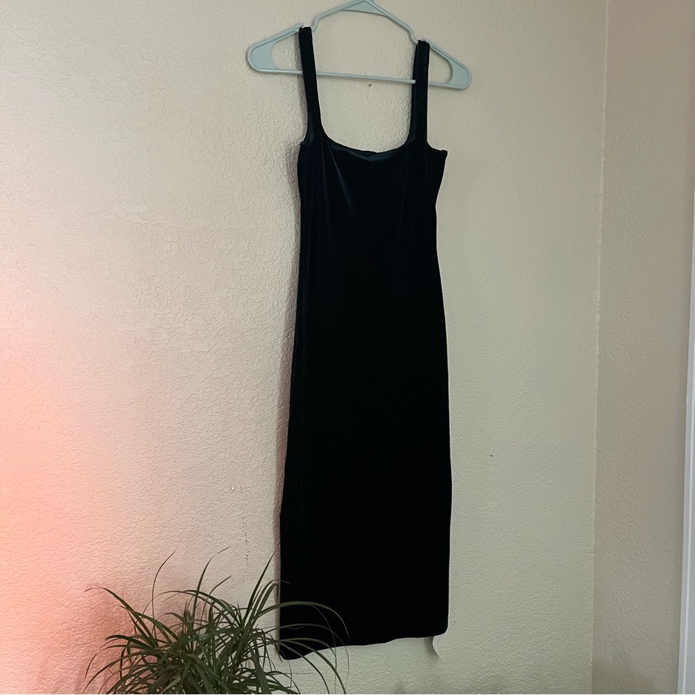 American Apparel green velvet dress